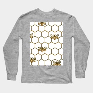 Honeybee Pattern Long Sleeve T-Shirt